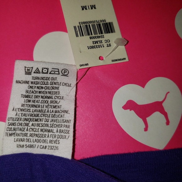 PINK Victoria's Secret Long Sleeve Tee Size; Medium NWT - Picture 4 of 6
